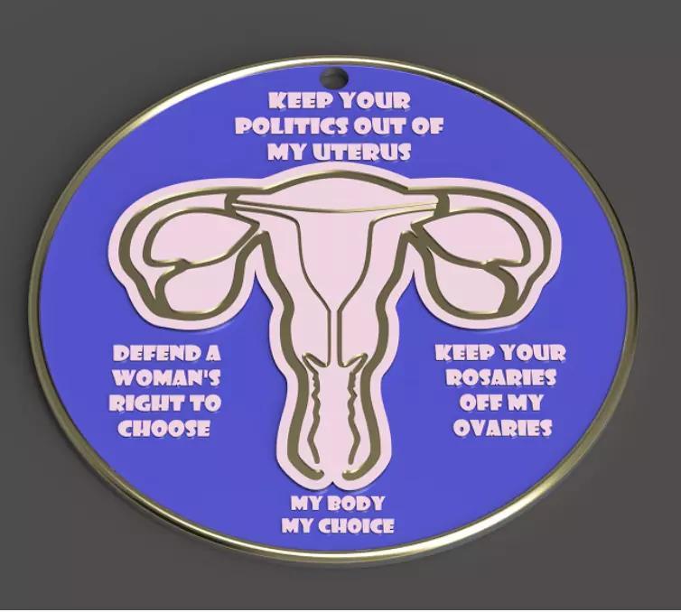 Prochoice Uterus Medallion