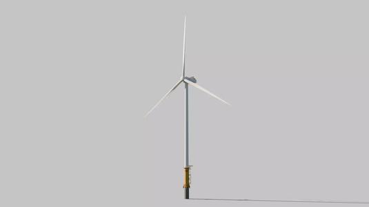 Offshore wind turbine 235 m radius