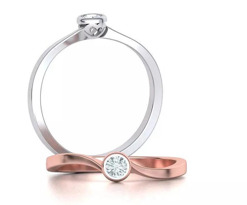 Bezel Heart style Solitaire Ring Own design
