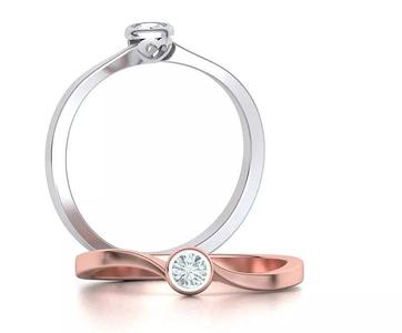 Bezel Heart style Solitaire Ring Own design