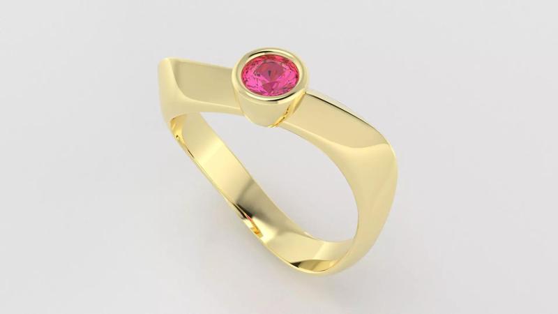 Bezel Setting with Knife Edge Band