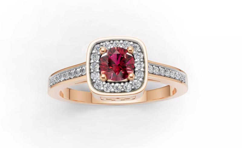 AV 707 Diamond Ladies Halo Style Bridal Engagement Ring