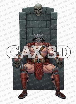 shao kahn mortal kombat version 3 with throne