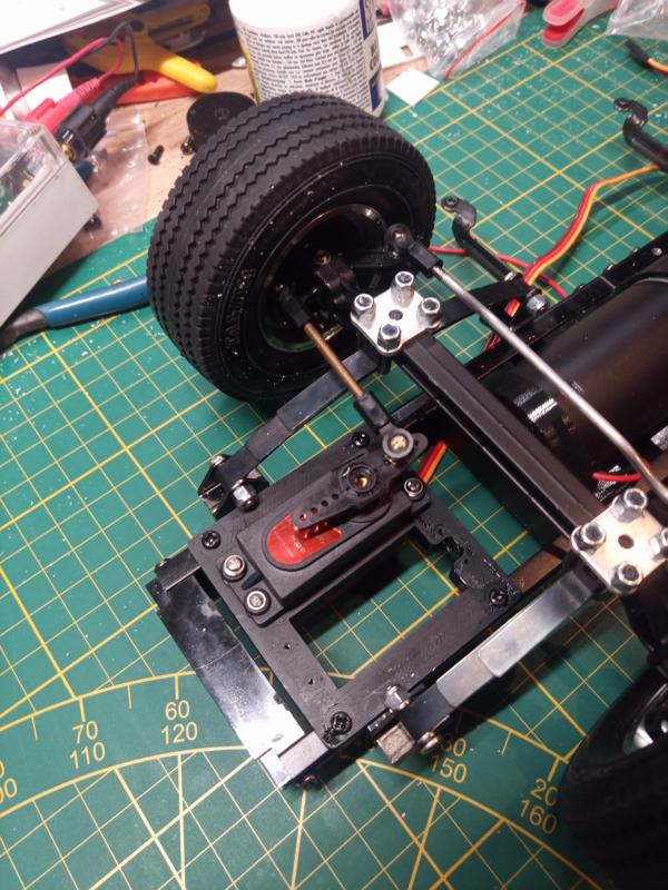 servo double mount tamiya truck 1/14