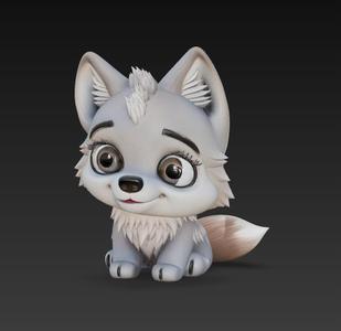 toy cute wolf
