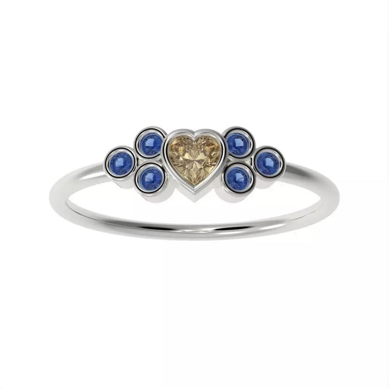 Basel ring with Heart diamond