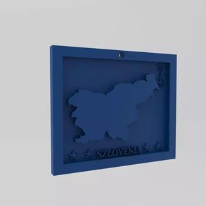 Slovenia-Szlovenia Map 3d Print Model