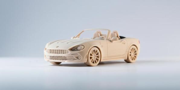 Abarth 124 3D Model Scale
