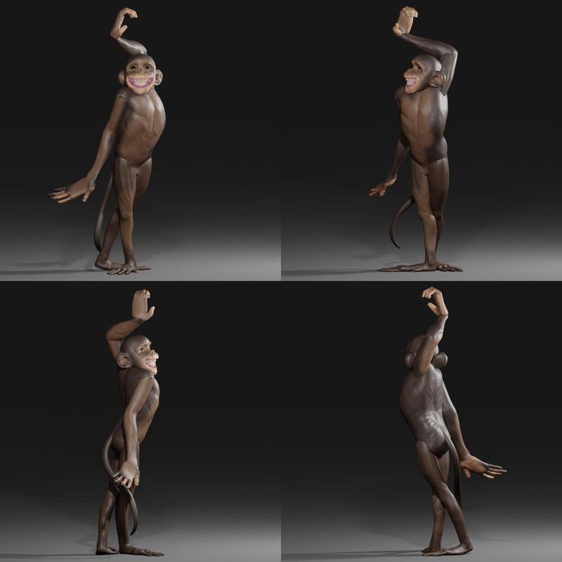 dancing monkey - 3d printable files
