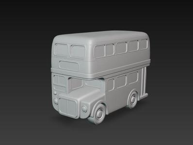 Double-Decker Bus – Modelo 3D de Autobús de Dos Pisos para Impresión 3D