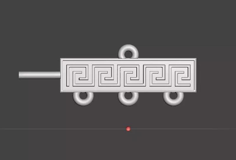 Meander Greek Key Earrings