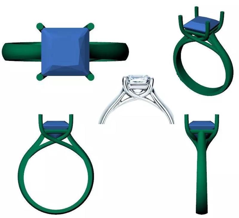 APLR0006 - 3ct PRINCESS CUT SOLITAIRE RING