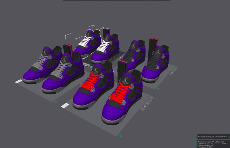 Jordan 4 x Travis Scott Purple pot stand ikea pack