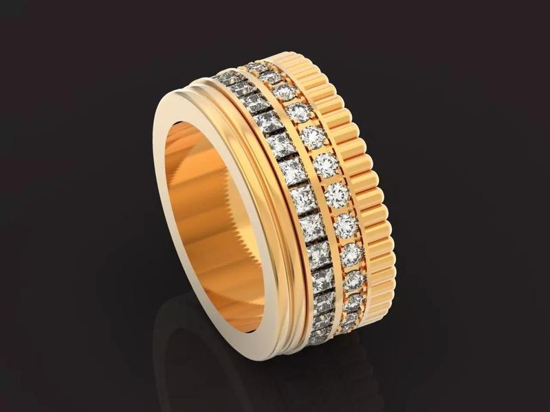 Boucheron wedding ring square stone 1266