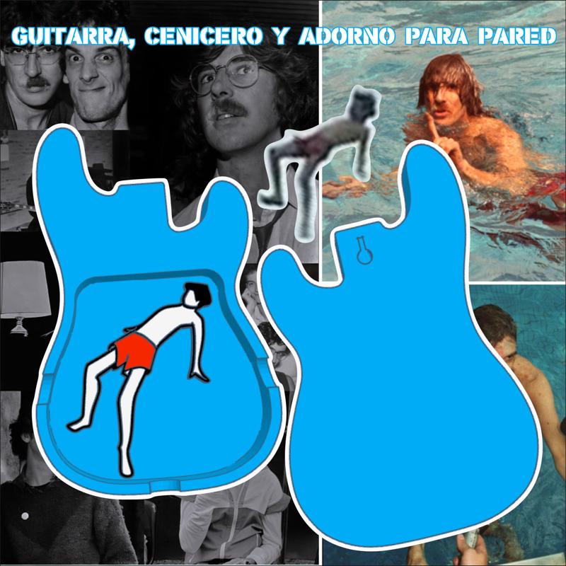 GUITAR, ASHTRAY AND WALL DECORATION CHARLY GARCIA
