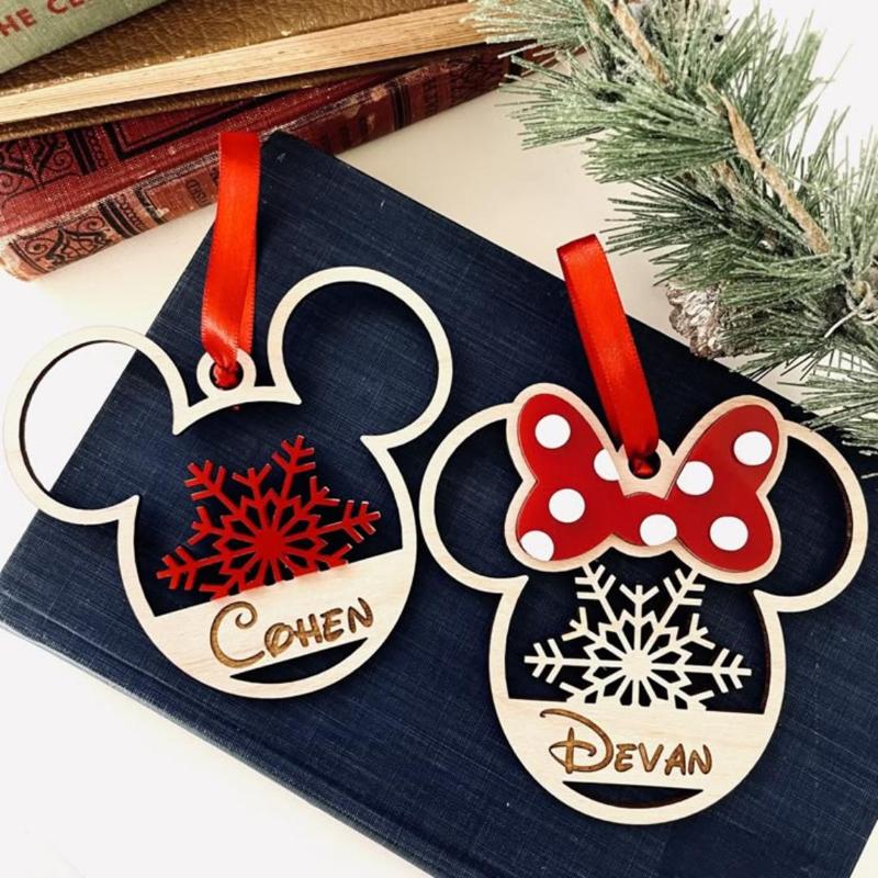Christmas decoration Christmas ornament Disney Pack x2 Minnie Mickey