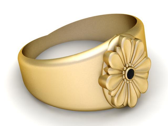 SUNFLOWER GOLDEN RING 3D PRINTABLE MODEL
