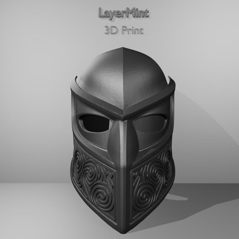 Ancient Warrior Full Helmet – Decorative Fantasy Armor Design – 3D Print STL File