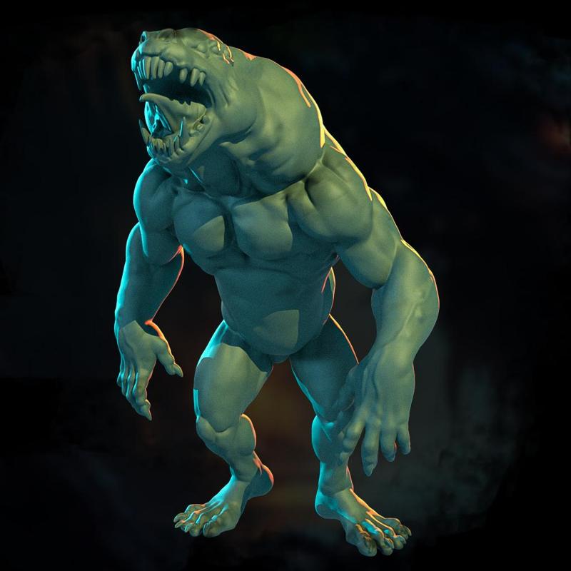 Grey Render dnd monster fiend