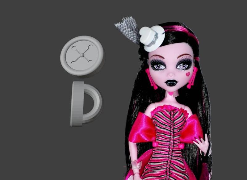 Draculaura Dawn of the Dance Collar Medal / CufflinksReplacement