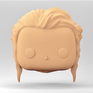 A female head in a POP style. A bridal bun wedding hairstyle. WH_6-7