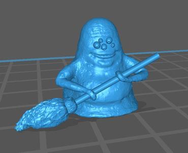 Chalooby Monster Janitor Mopping