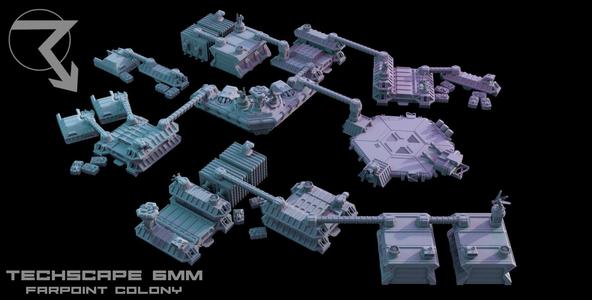 TECHSCAPE - 6mm - Farpoint Colony (Hexless Battletech Terrain)