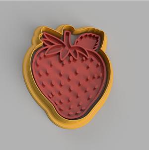 Strawberry Cutter and Stamp 🍓 | CookieCutterStudio