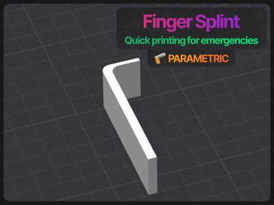 Finger Splint - Quick printing for emergencies