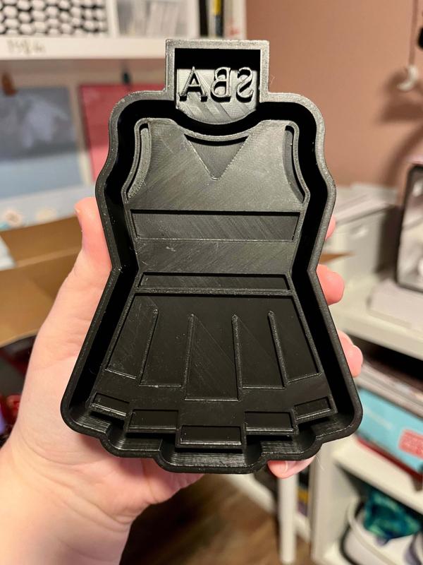 Cheerleading Uniform Freshie Mold - 3D Model Mold Box for Silicone Freshie Moulds