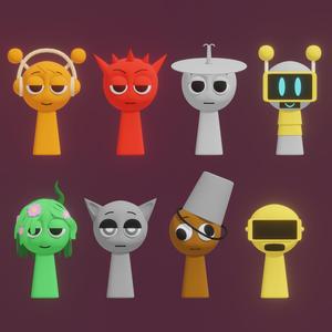 🎮 Sprunki Collection Level 1: 15 3D Models for Printing! 🎮 (Commercial License)