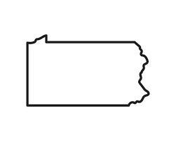 4 sizes - Pennsylvania State Outline Cookie Cutter - SHARP cutting edges!