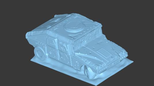 Futuristic Humvee Wreck