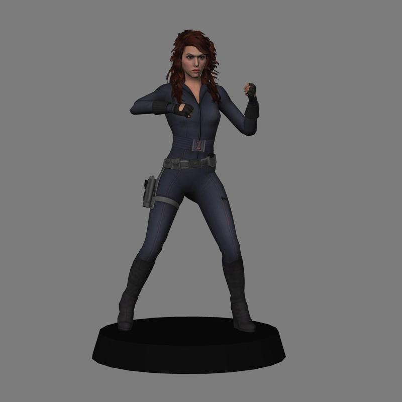 Black Widow - Ironman 2 LOW POLYGONS AND NEW EDITION