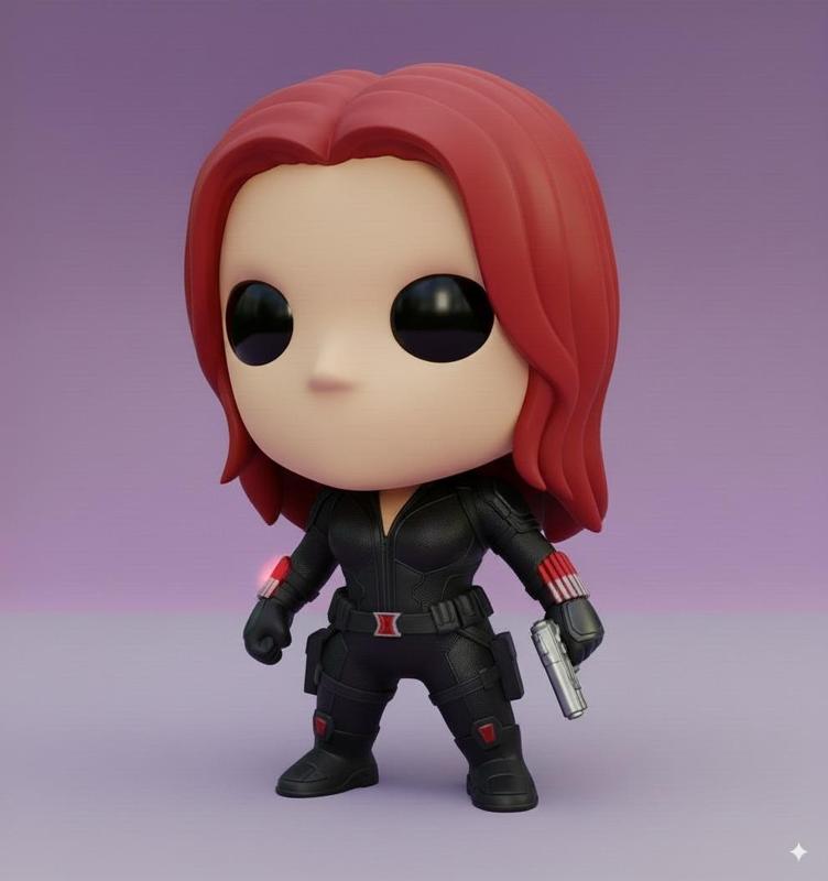 Black Widow Kawaii - Collectible 3D Figure