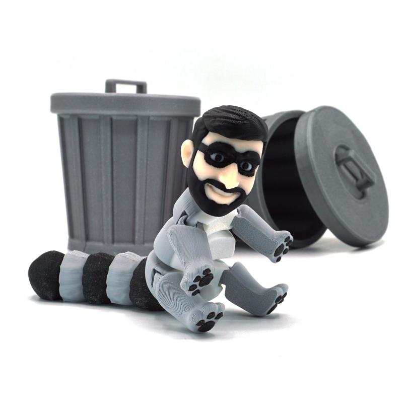 Raccoon & Trash Can (STLAI Compatible)