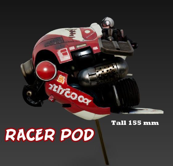 Racer Pod Sci-fi Vehicle with Pilot