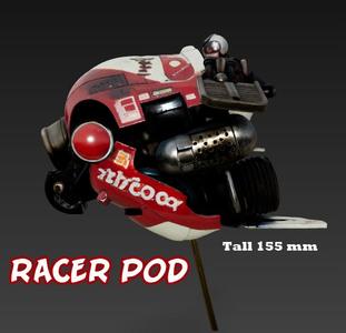 Racer Pod Sci-fi Vehicle with Pilot