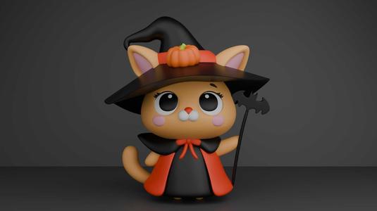 halloween cat wizard