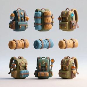 Fantasy Backpack & Roll STL