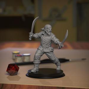 Fantasy Adventures Pirate Miniature Bandit 01