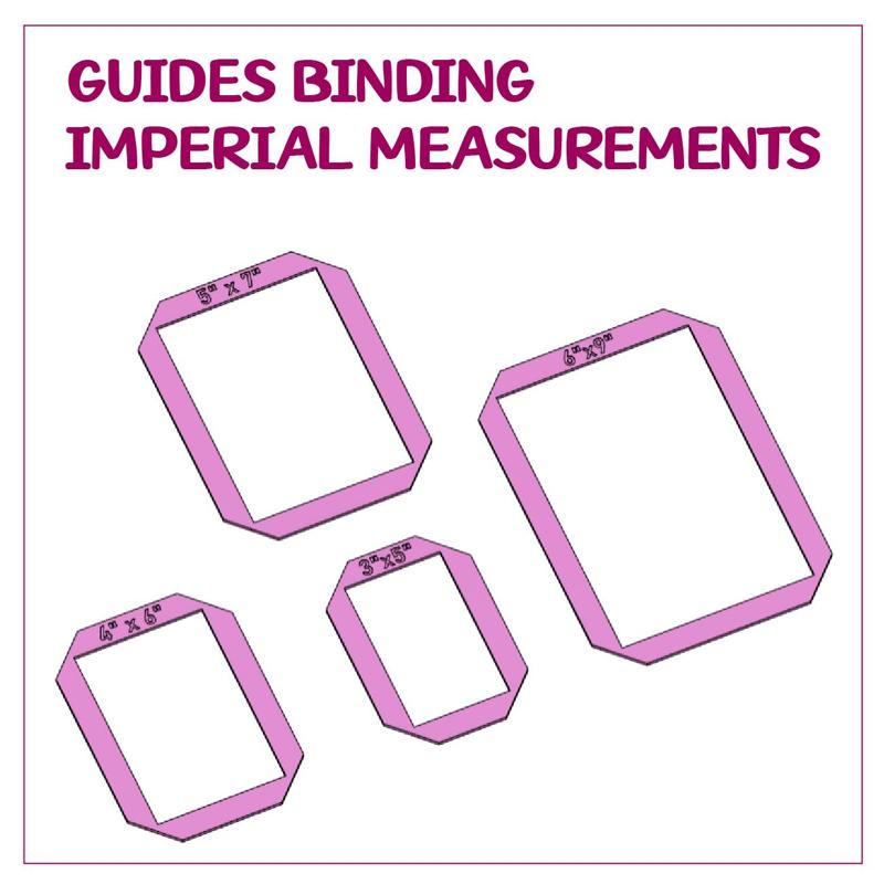 COVER BINDING GUIDES IN IMPERIAL MEASUREMENTS - BINDING GUIDES