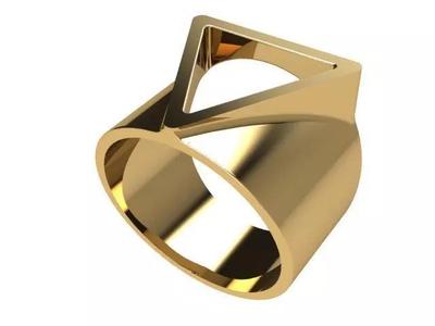 Printable 3d model Triangle Ring
