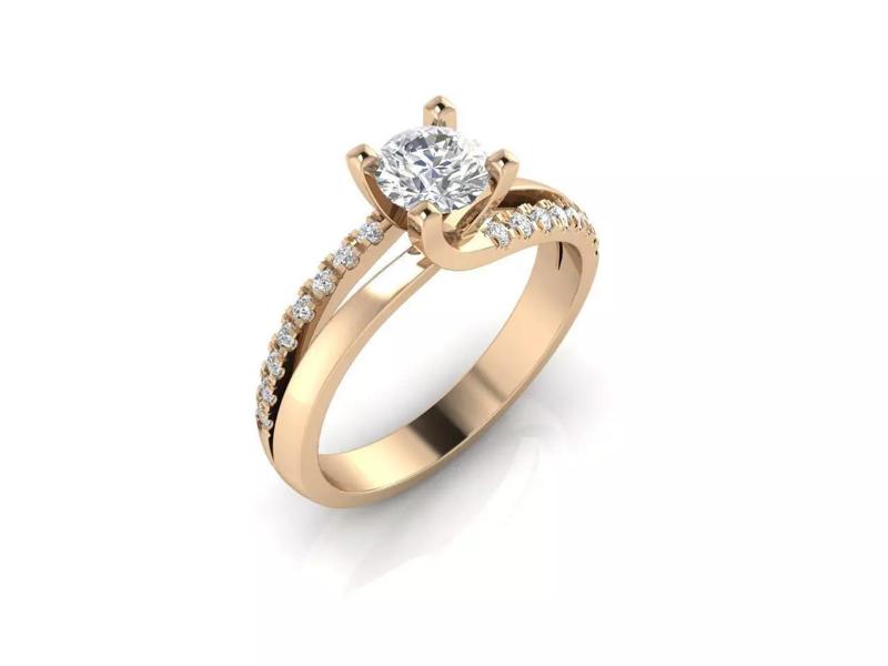 Ring 5 rose gold diamond engagement