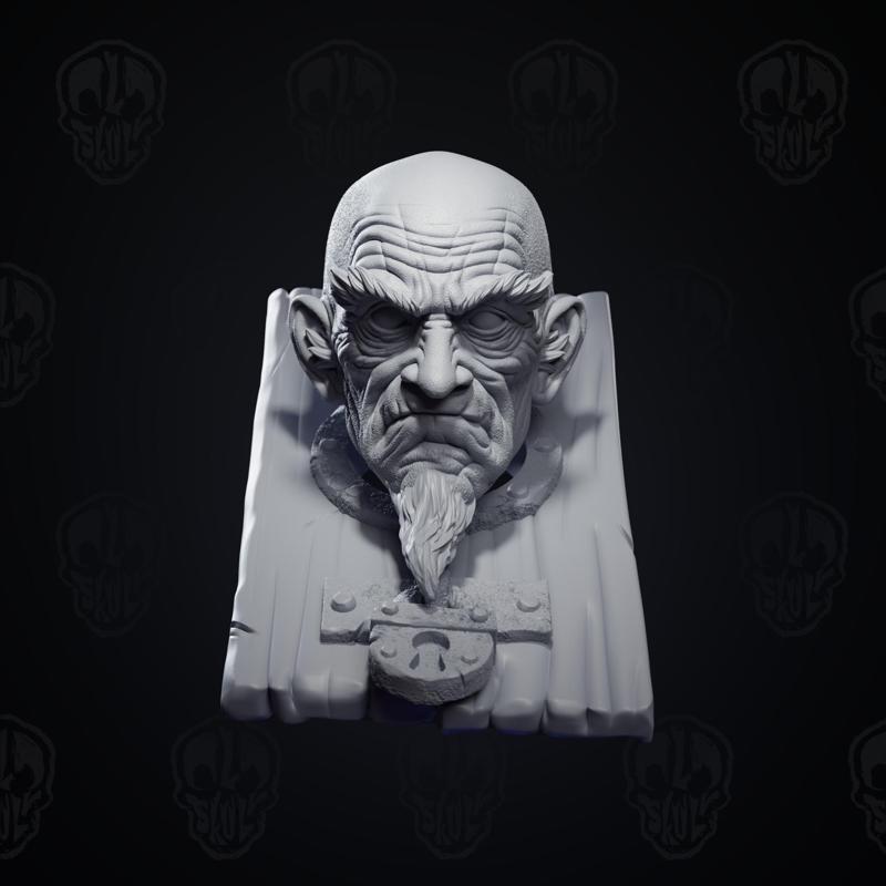 Prisoner with pillory custom head