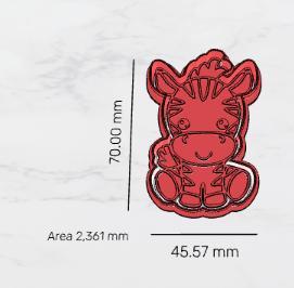 cute baby zebra cutter and stamp