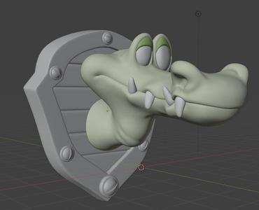 Crocodile wall hanging.