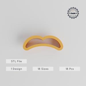 Moustache Shape Cutter Set, 18 Sizes, Perfect for Cookies, Fondant & Clay Crafting