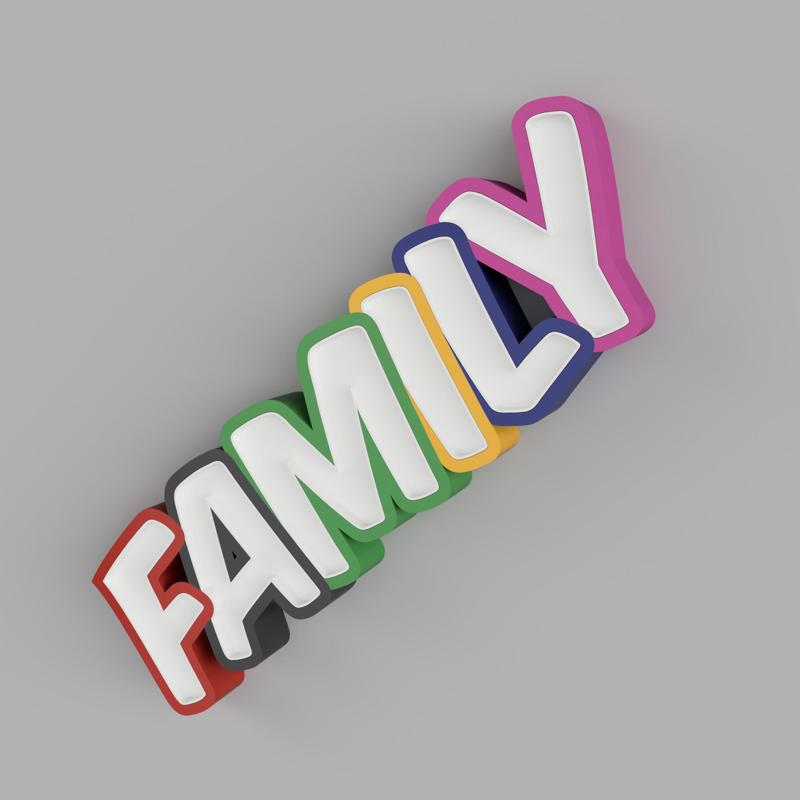 FAMILY - LED LAMP WITH NAME (NAMELED)