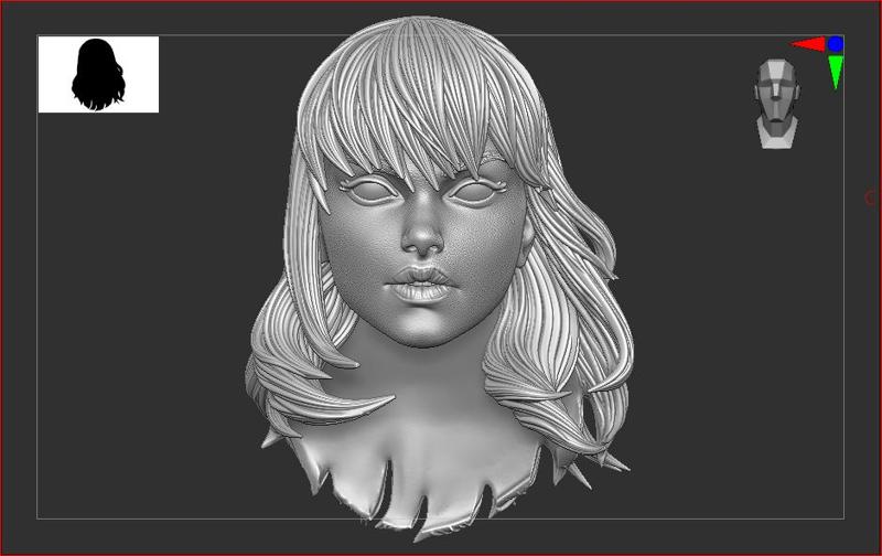 Gwen Stacy head sculpt for articulated action figures